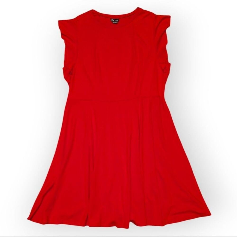 City Chic Red Fit & Flare Dress Plus Size 20 Mini